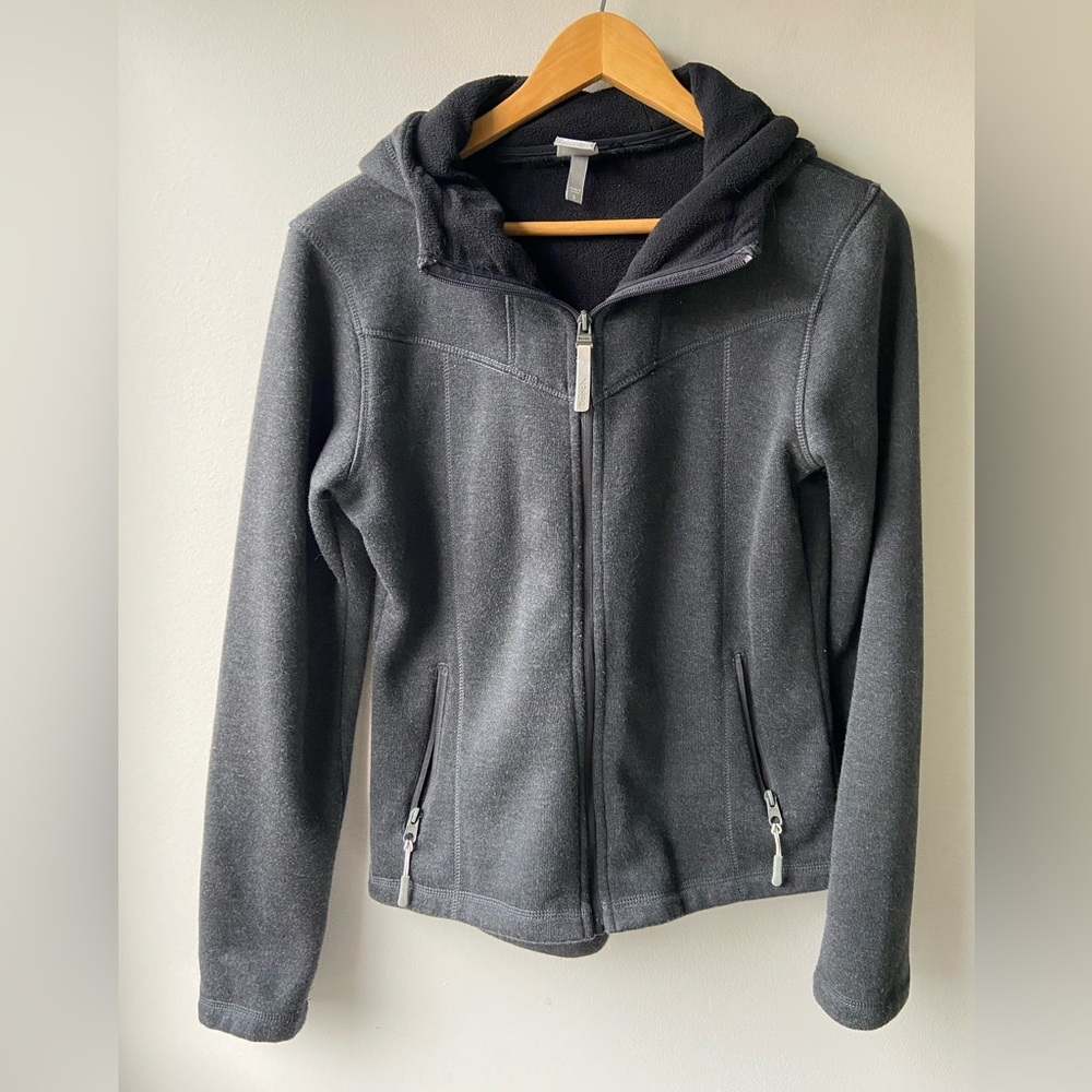 Bench grey knit zip up hoodie